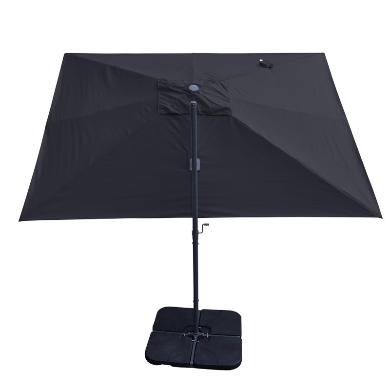 Wymienna tkanina do parasola Belveo z szarego poliestru 3 x 4 m