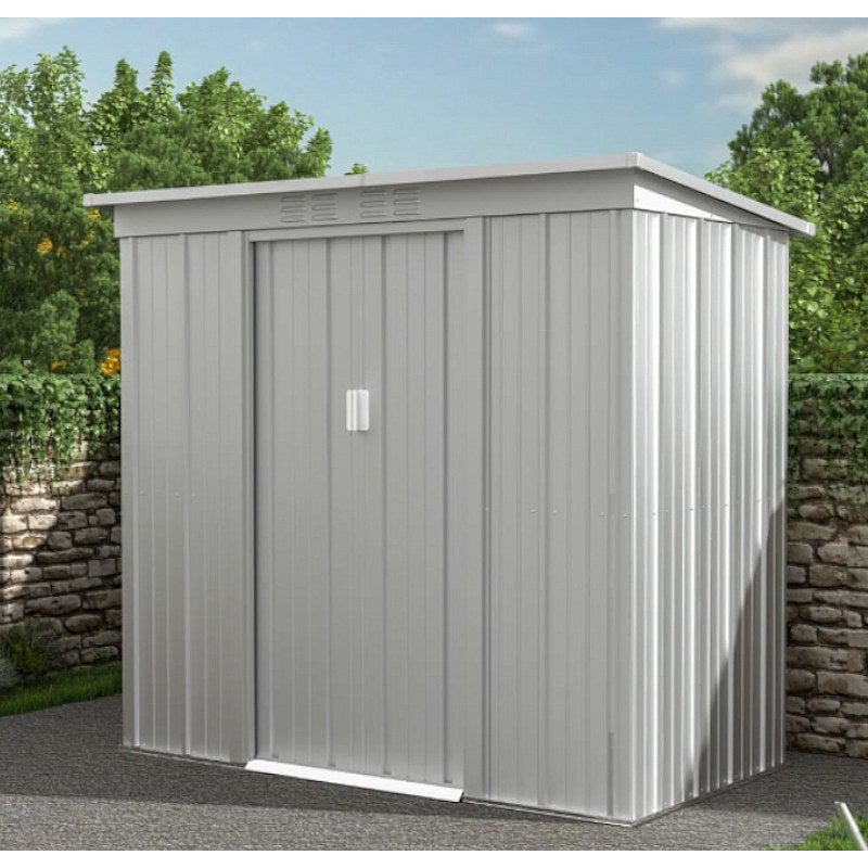 Szopa ogrodowa ze stali galwanizowanej w kolorze szarym ACAMAR - 2.32m²