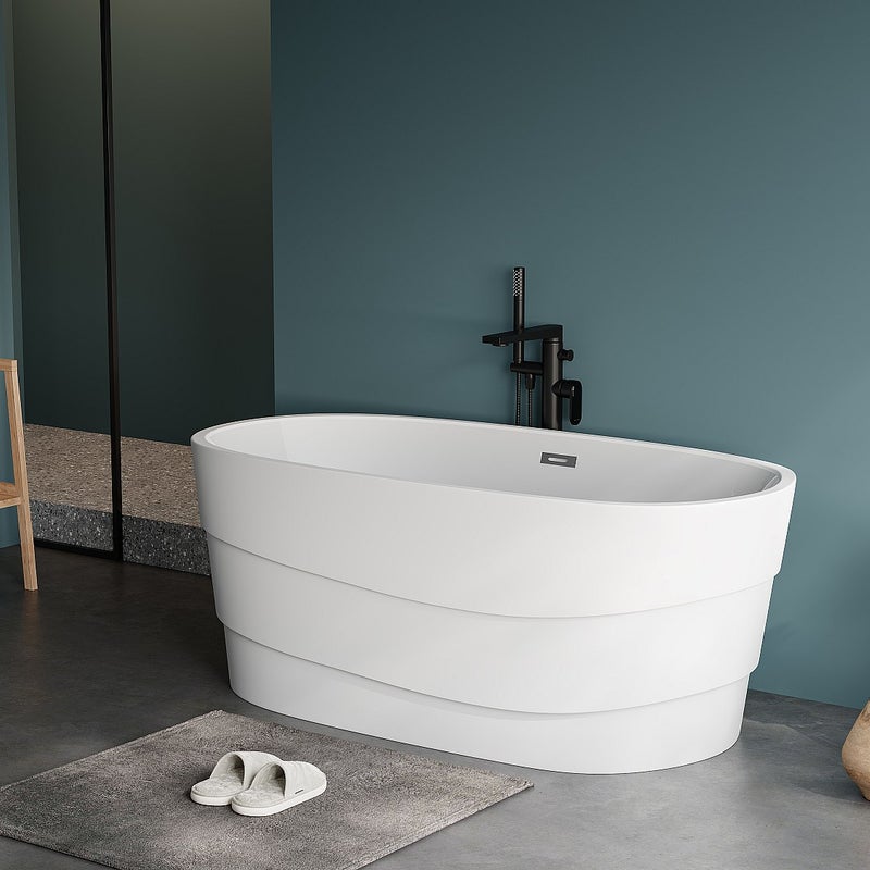 VENTE-UNIQUE Wanna wolnostojąca DOMINIKA - 200L - 150*72*58 cm - Kolor biały