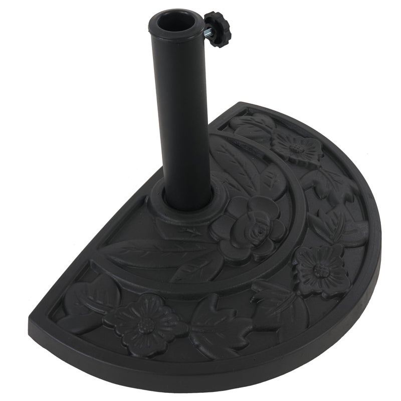 Półokrągły stojak na parasol Parla, podstawa parasola, wygląd odlewu