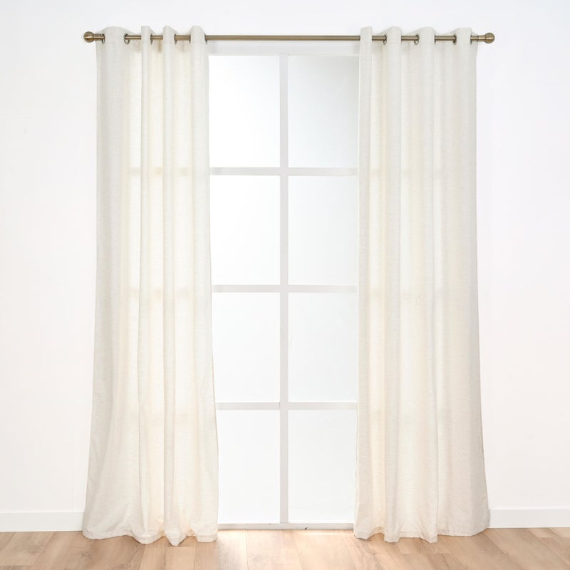 Zasłona na przelotkach Rene gładka beżowa 140x270cm