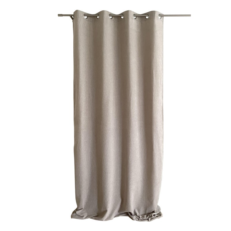 Zasłona z przelotkami Rene, beżowa, 140x270cm