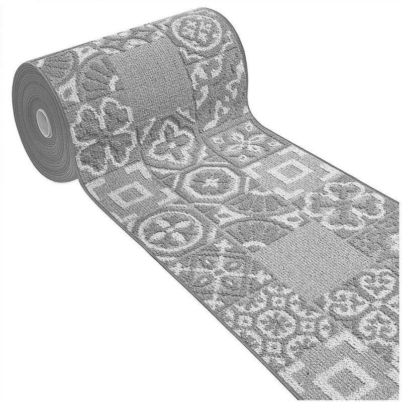 Dywan Kuchenny 57x230 cm Antypoślizgowa 100% Made in Italy Trójwymiarowa Płytka Majoliki Szary