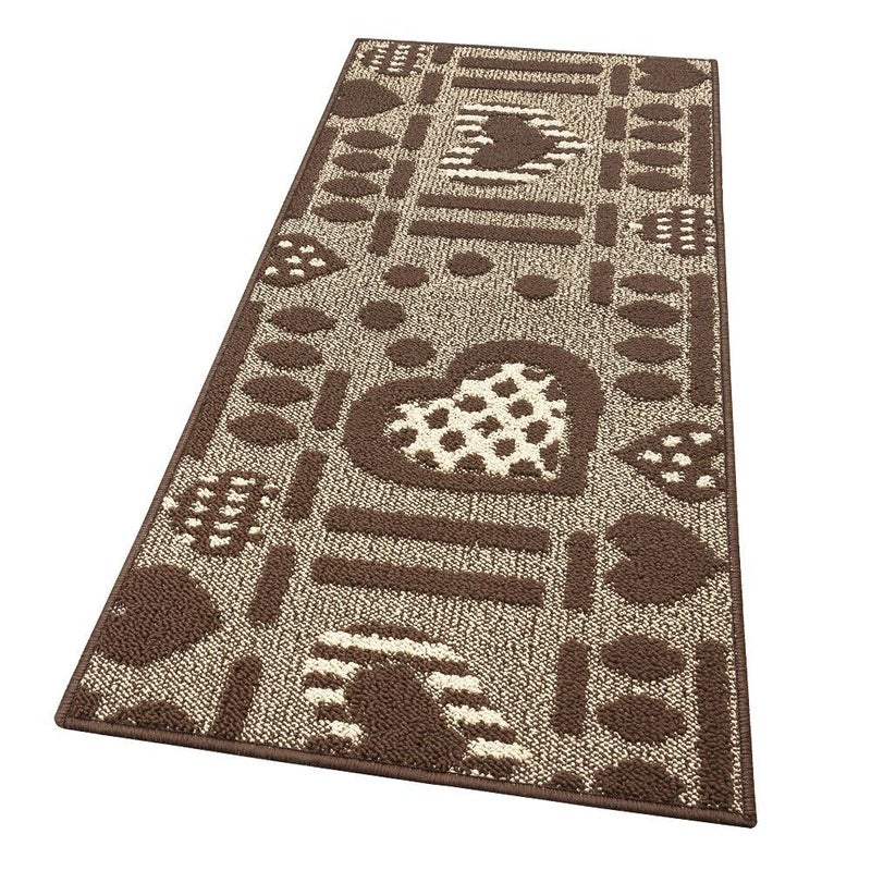 Dywan Kuchenny 57x130 cm Antypoślizgowa 100% Made in Italy Trójwymiarowa Kiery Brązowy
