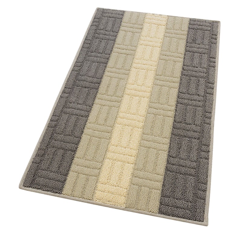 Dywan Kuchenny 50X115 cm Tkany 3D 100% Made in Italy Obszyty Chłonny Antypoślizgowy Beżowy