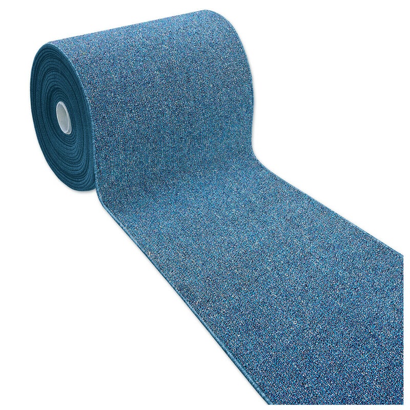 Dywan Kuchenny 57X180 cm Antypoślizgowa 100% Made in Italy Wejście Graniczy Zmywalny Jednolity Kolor Błękitny