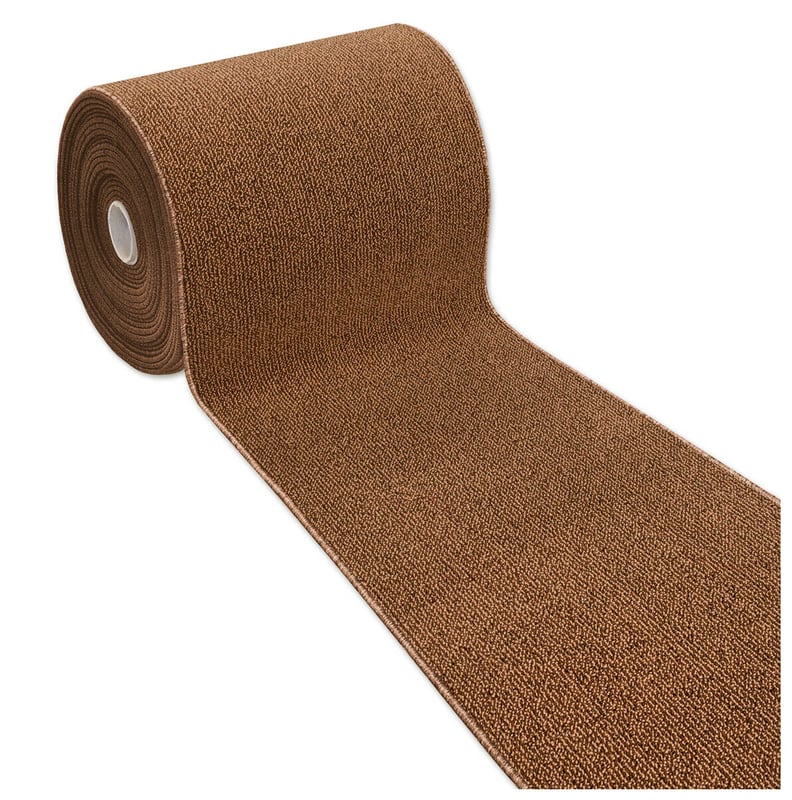 Dywan Kuchenny 57X330 cm Antypoślizgowa 100% Made in Italy Wejście Graniczy Zmywalny Jednolity Kolor Brązowy