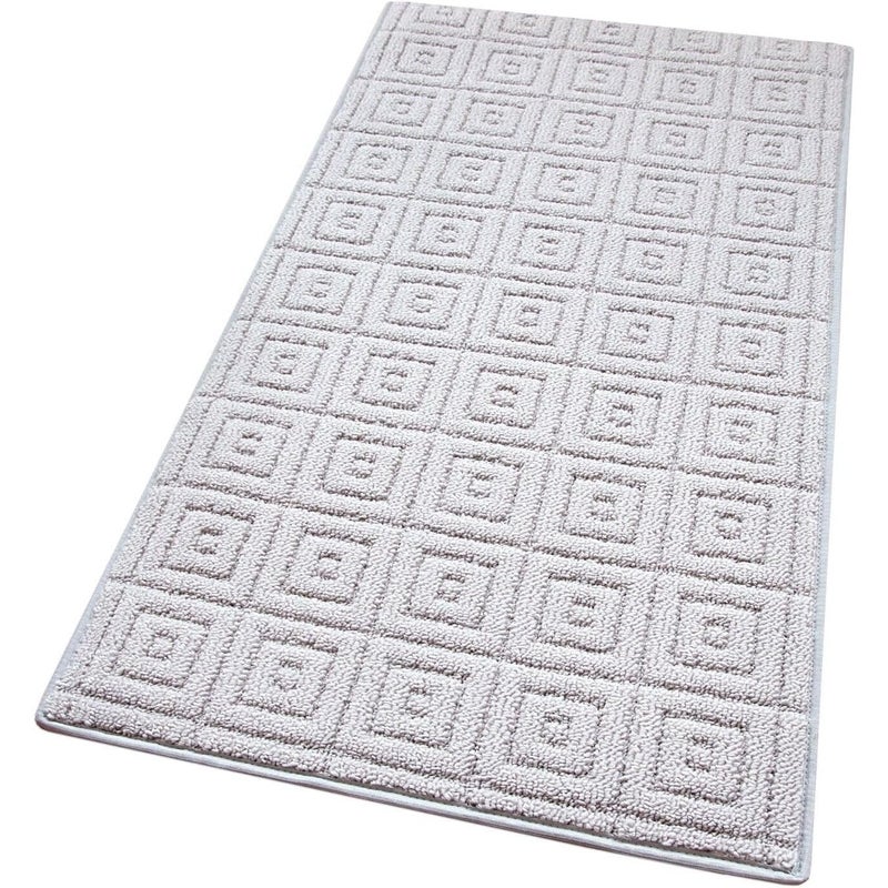 Dywan Kuchenny 57X290 cm Antypoślizgowy Gładki Zmywalny Miękki Materiał Chłonny 100% Made in Italy Szary