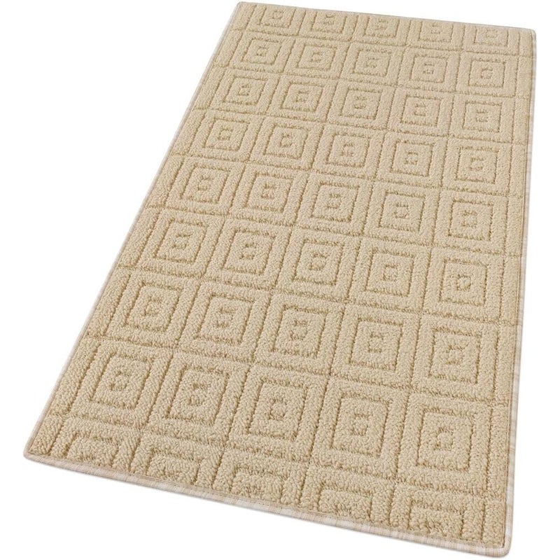 Dywan Kuchenny 50X100 cm Antypoślizgowy Gładki Zmywalny Miękki Materiał Chłonny 100% Made in Italy Beżowy