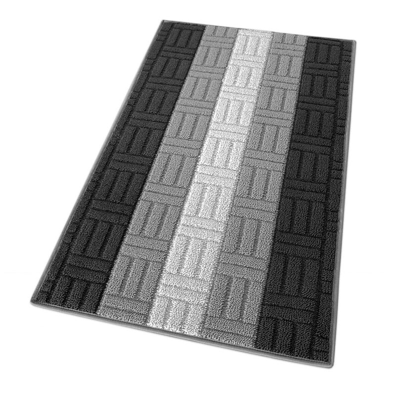 Dywan Kuchenny 50X80 cm Tkany 3D 100% Made in Italy Obszyty Chłonny Antypoślizgowy Szary