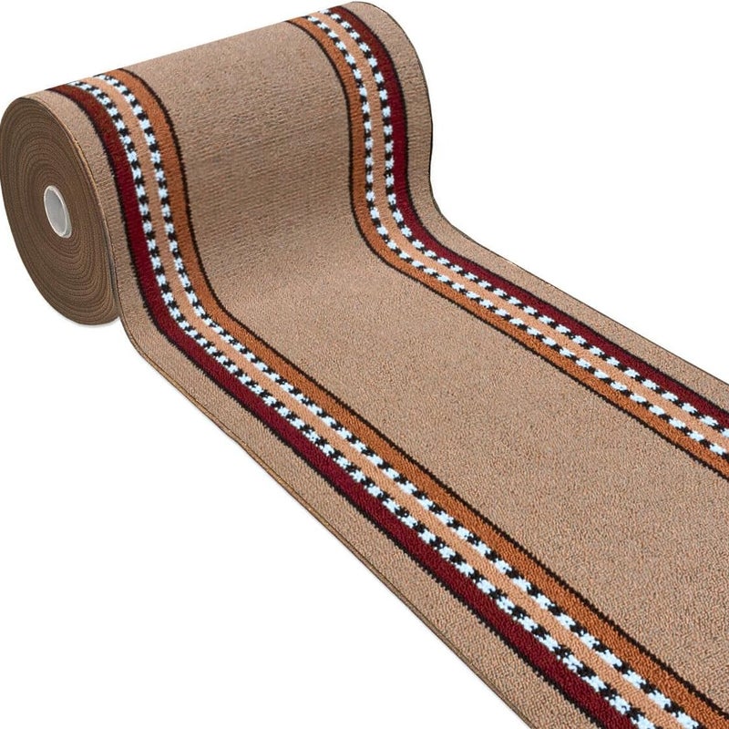 Dywan Kuchenny 57X270 cm Antypoślizgowa 100% Made in Italy Wejście Graniczy Zmywalny Beżowy