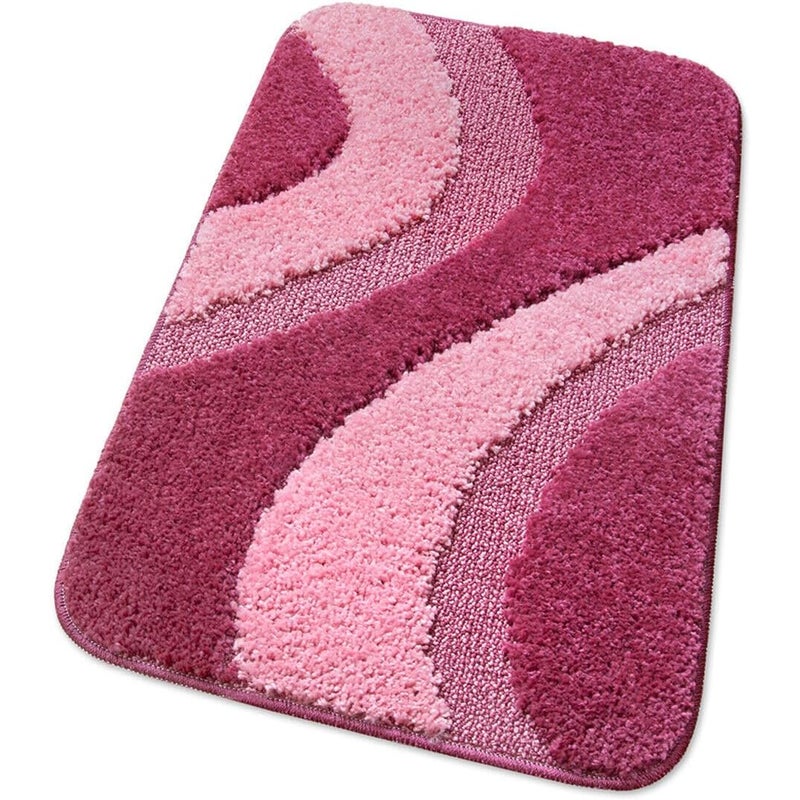 Miękka Antypoślizgowa Shaggy 3D Chłonna Mata łazienkowa 50x110 cm w Fioletowy