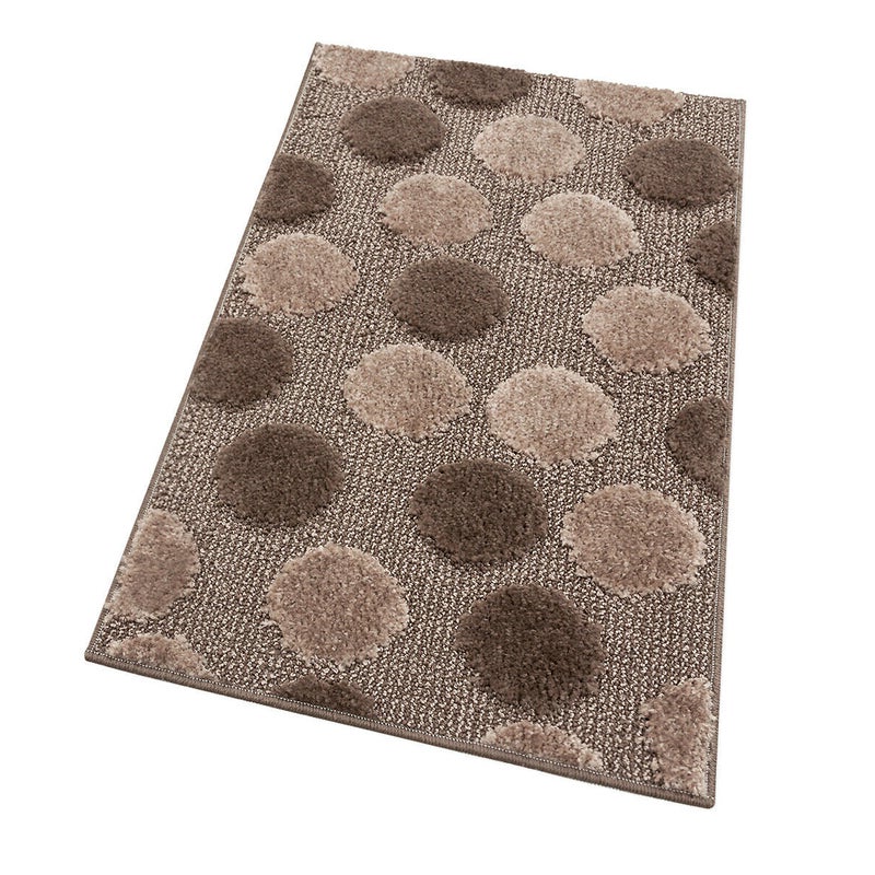 Miękka Antypoślizgowa Chłonna Mata łazienkowa 50x110 cm w Kolorze Kropki Brązowym