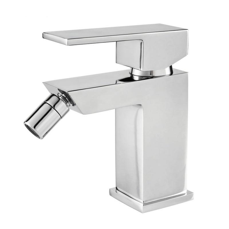 Zestaw baterii łazienkowej o nowoczesnym, kwadratowym designie z korkiem click-clack w zestawie – BATERIA BIDETOWA