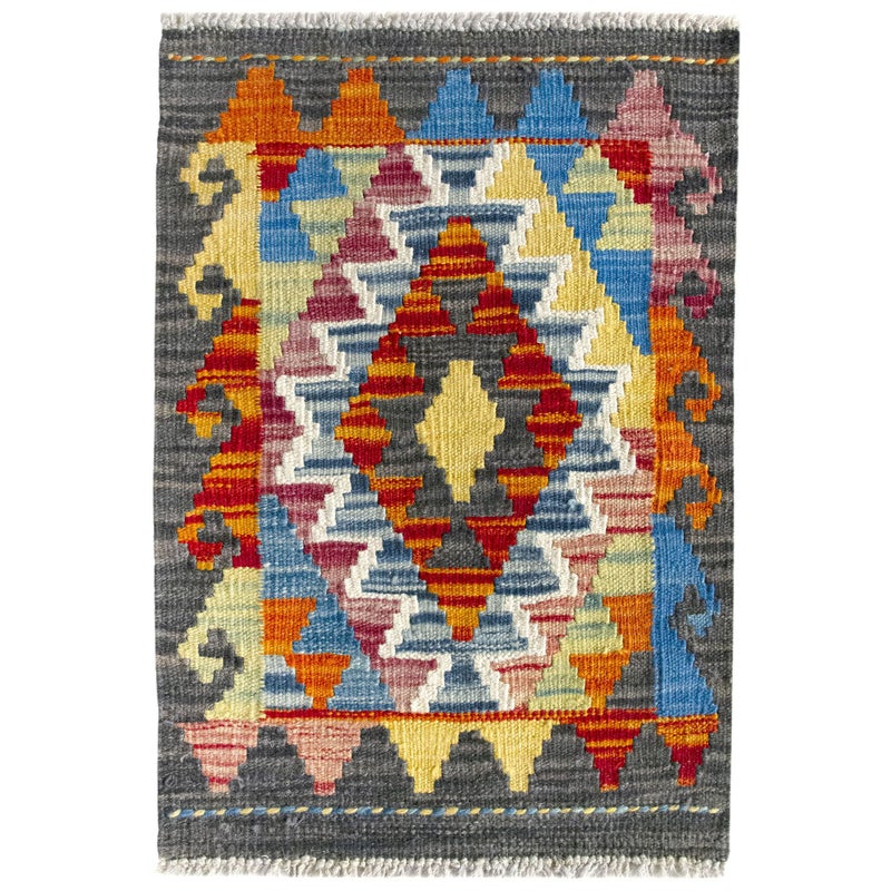 Dywan wełniany Kilim Herat wielokolorowy prostokątny 40x60cm