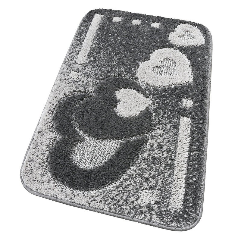 Miękka Antypoślizgowa Shaggy 3D Chłonna Mata łazienkowa 50x80 cm w Kiery Szary