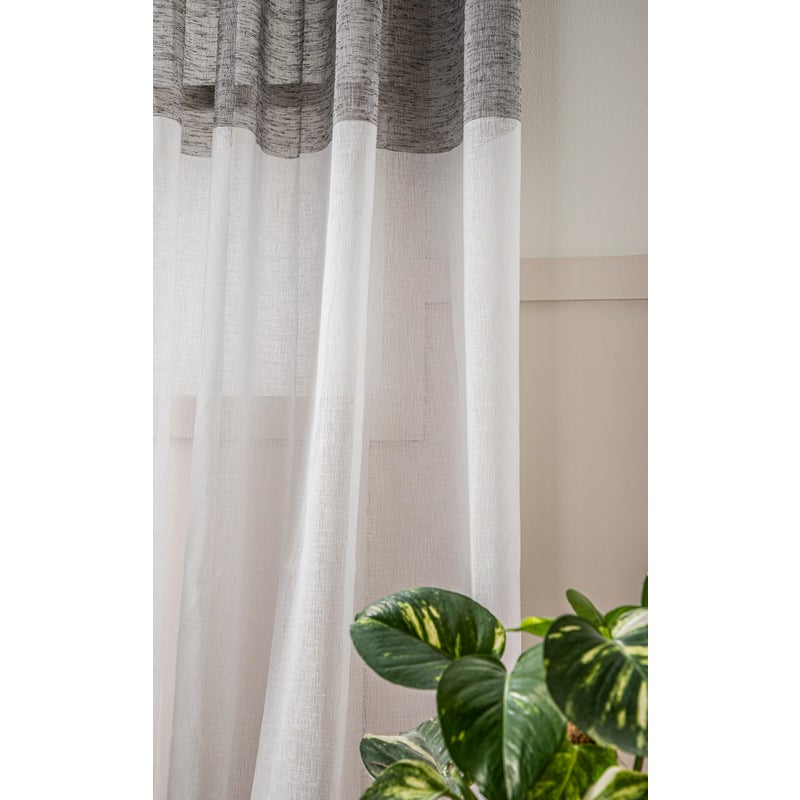 Inspiracje zasłona półprzezroczysta Riveka, szara, 140x280 cm