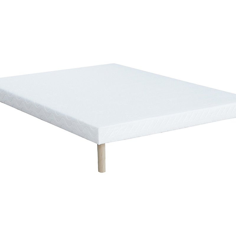 Komplet stelaż + materac hybrydowy na sprężynach kieszeniowych i pamięć kształtu z naszywką MARQUIS marki PALACIO - gr. 30 cm - 160 x 200 cm niebieski