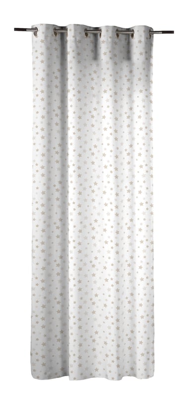 Zasłona z przelotkami Tarame, bawełna INSPIRE, biała, 140x270cm