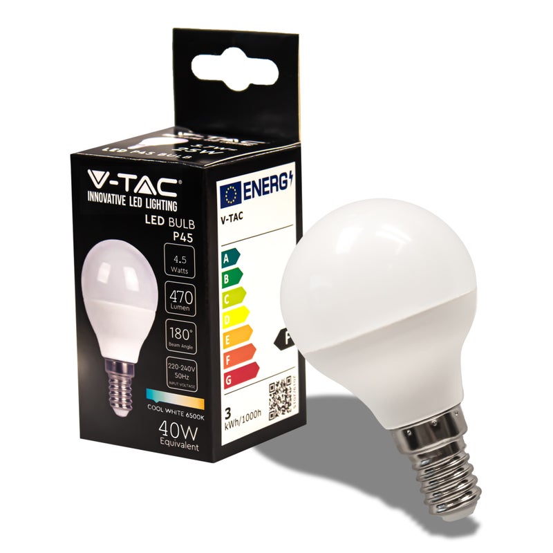 Żarówka LED E14 4,5W P45 6400K