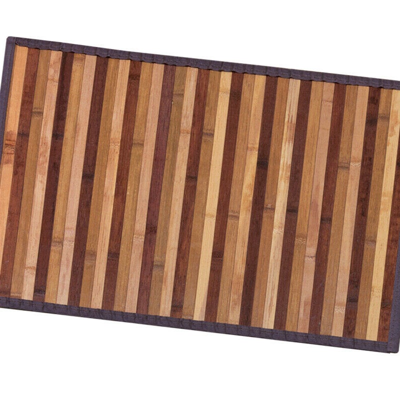 Dywan Bambusowy 50x175 cm Antypoślizgowa Prostokątny Obrus śniadaniowy Brązowy