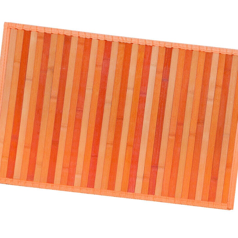 Dywan Bambusowy 50x95 cm Antypoślizgowa Prostokątny Obrus śniadaniowy Pomarańczowy