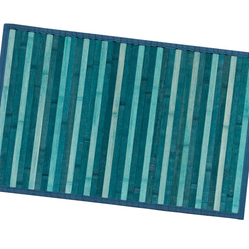 Dywan Bambusowy 50x135 cm Antypoślizgowa Prostokątny Obrus śniadaniowy Niebieski