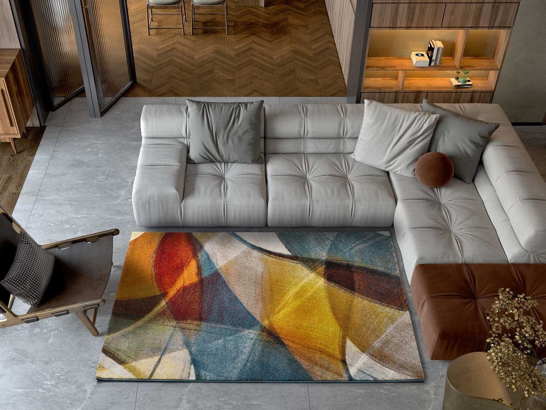 Wielokolorowy dywan geometryczny LEIRE, 200 x 290 cm - ATTICGO