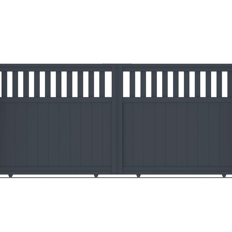 Brama przesuwna 3,5m ADULA wys. 140cm aluminium szare