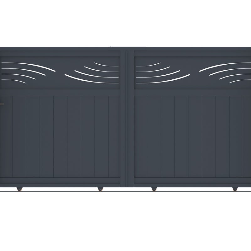 Brama przesuwna 3m NEVIS wys. 140cm aluminium szare