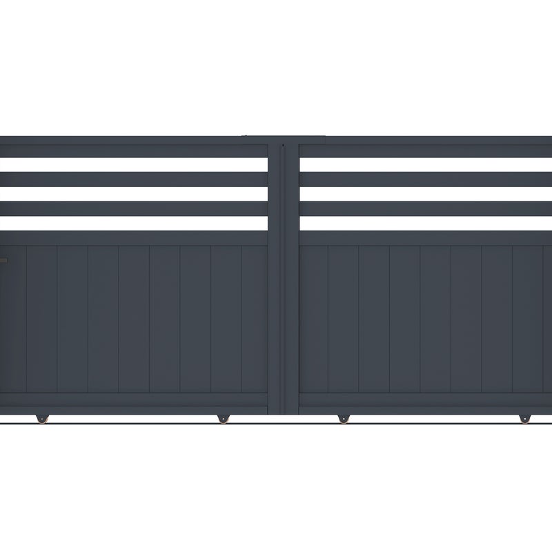 Brama przesuwna 3m NEVIS wys. 160cm aluminium szare