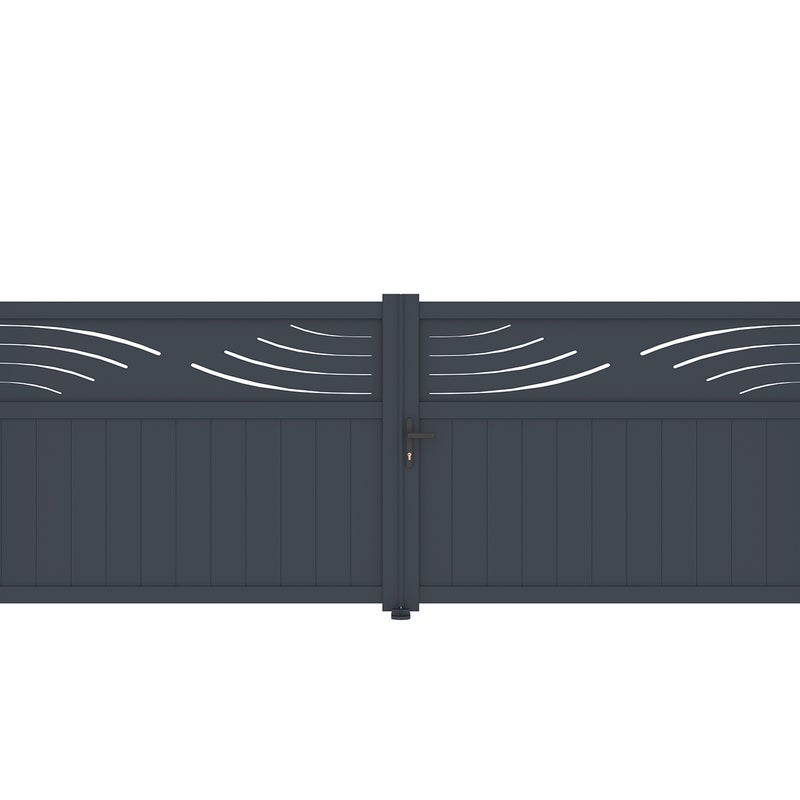 Brama aluminiowa skrzydłowa 4m HALTI 400B140