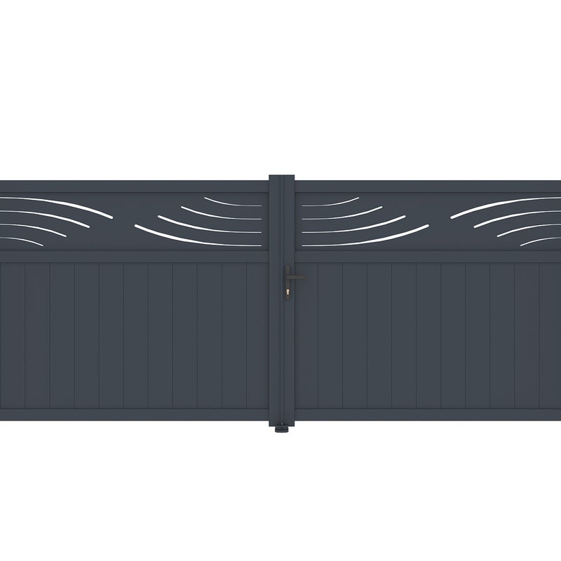 Brama aluminiowa skrzydłowa 4m HALTI 400B160