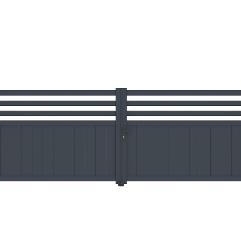 Brama skrzydłowa aluminiowa 4m NEVIS 400B140