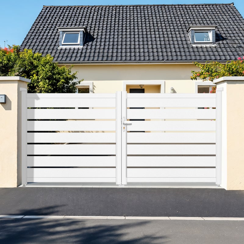Brama aluminiowa dwuskrzydłowa 3m VOGEL 300B140 Biała