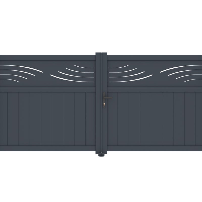 Brama aluminiowa skrzydłowa 3m HALTI 300B140