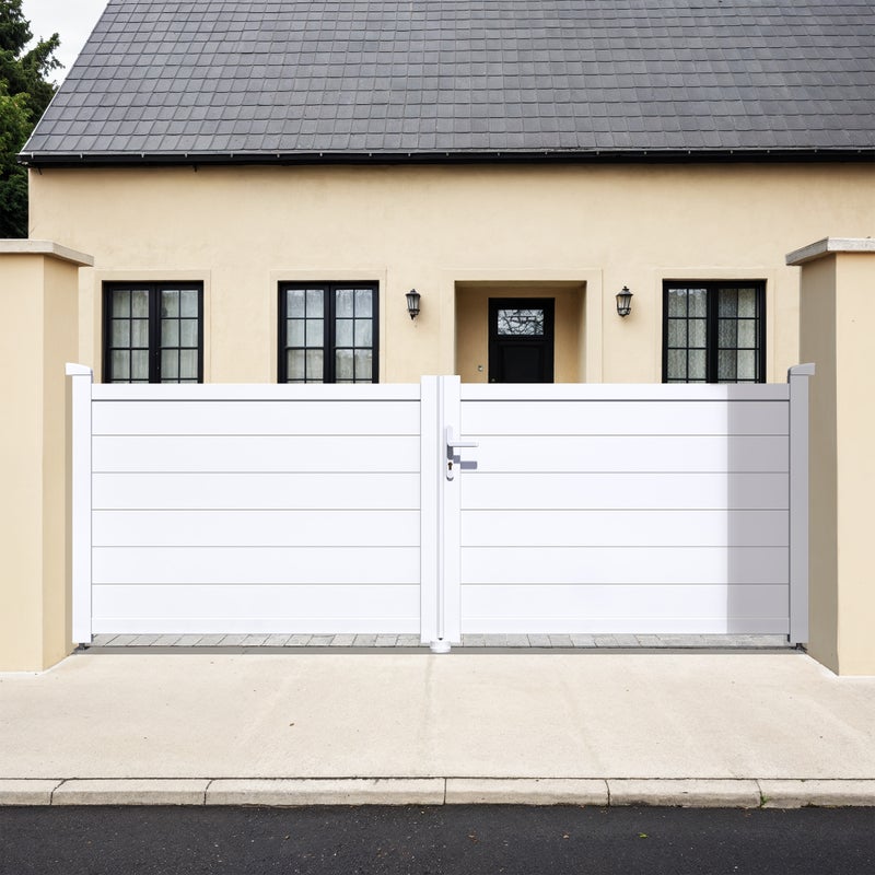 Brama aluminiowa dwuskrzydłowa 3m EIGER 300B115 Biała