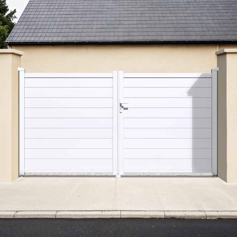 Brama aluminiowa dwuskrzydłowa 3m EIGER 300B160 Biała