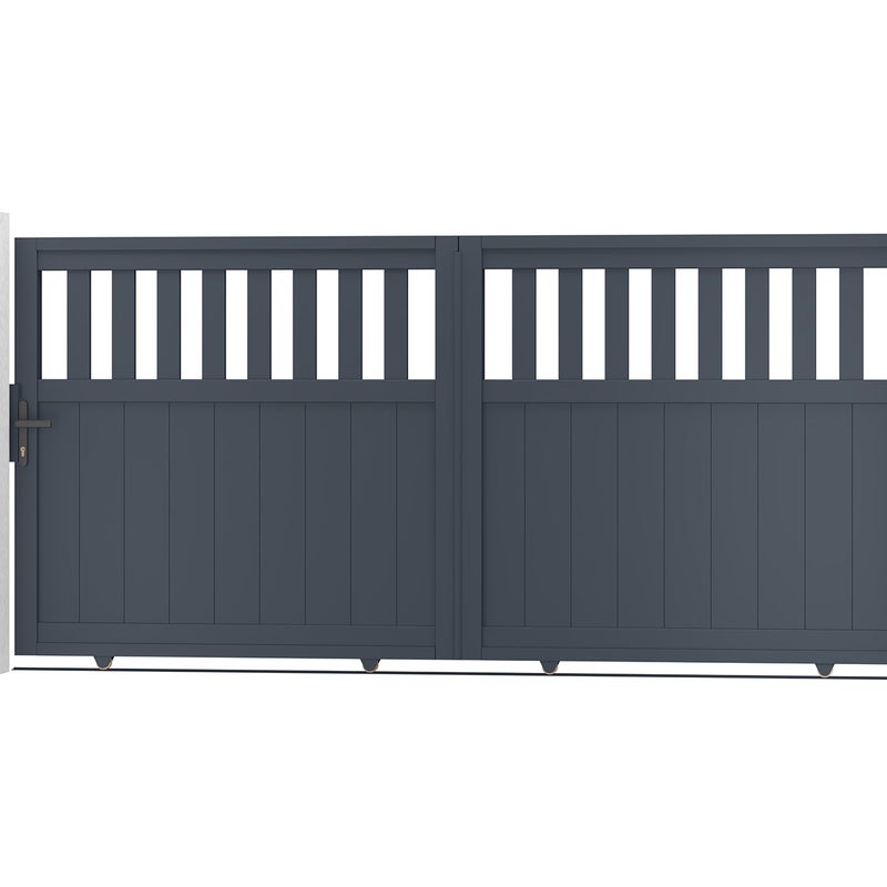 Brama przesuwna 3m SANTIS H.160cm szare aluminium