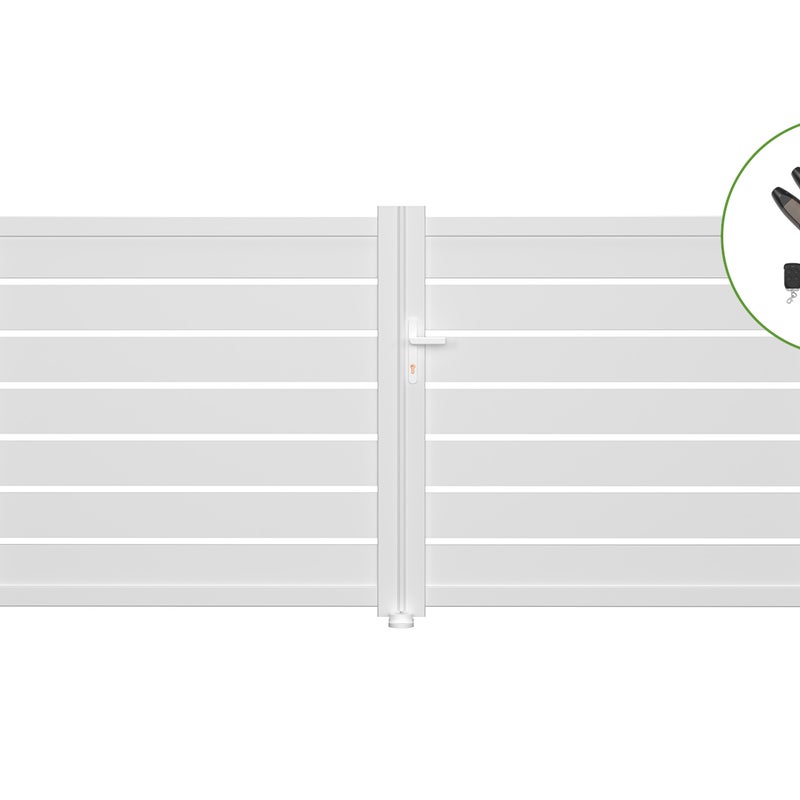 Brama skrzydłowa elektryczna 3m VOGEL 300B140 biała + napęd TANKER B700