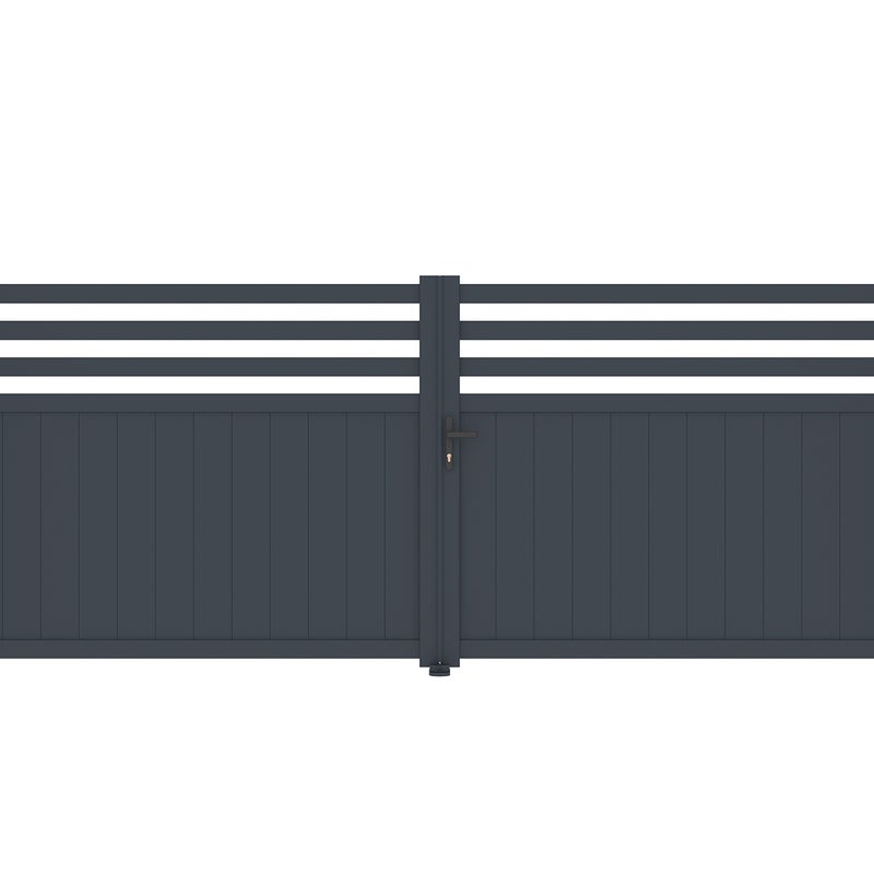 Brama skrzydłowa aluminiowa 4m NEVIS 400B160