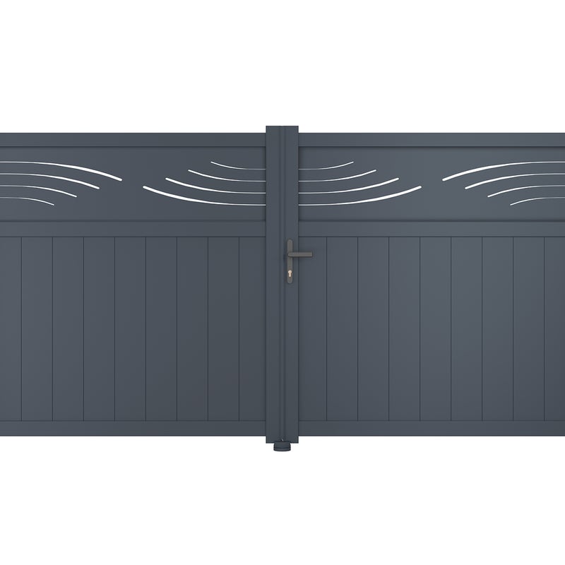 Brama aluminiowa skrzydłowa 3m HALTI 300B160