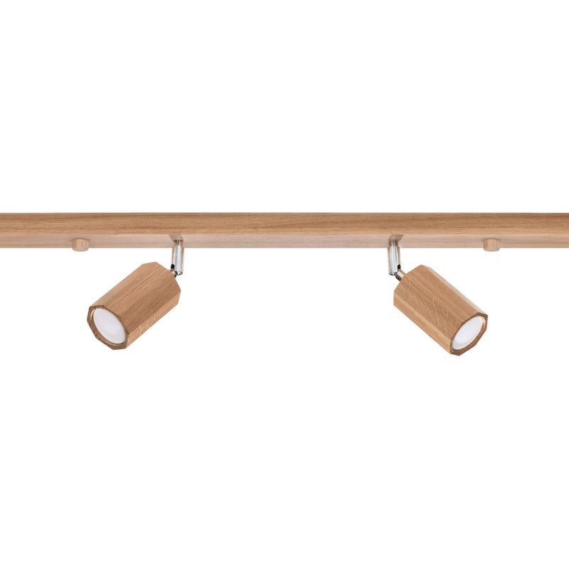 Reflektor sufitowy spot natynkowy Zeke listwa ciemne drewno 4xGU10x40W wym: 5 x 80 cm metal Sollux Lighting