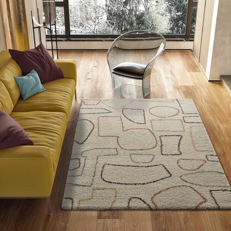 Prostokątny wielokolorowy dywan do wnętrz 80 x 150 cm MARIS skandynawski - ATTICGO