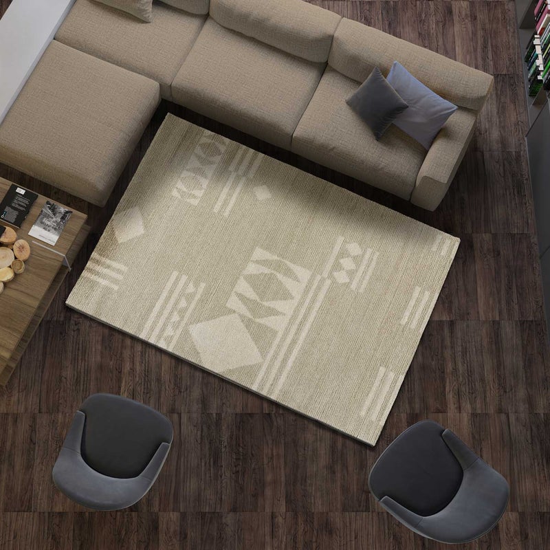 Prostokątny beżowy dywan do wnętrz 80 x 150 cm VENUS ethnic - ATTICGO