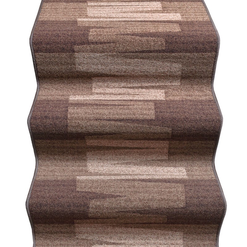 Biegacz Schodowy 67x280 cm 100% Made in Italy Burta Korytarz Kroki Efekt Barokowy Brązowy