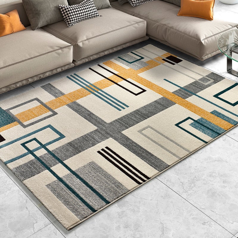 Prostokątny wielokolorowy dywan do wnętrz 80 x 150 cm DEBBI geometryczny - ATTICGO
