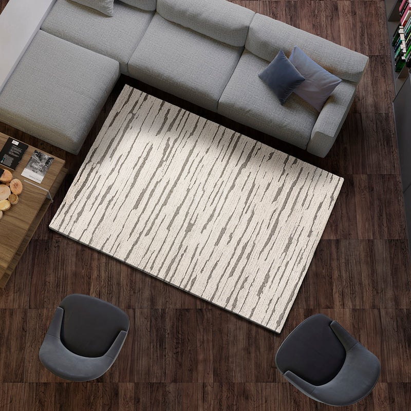 Szary prostokątny dywan wewnętrzny 120 x 170 cm SNOWY skandynawski - ATTICGO