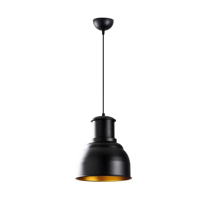 Nowoczesna lampa sufitowa Harvey z czarno-złotym wnętrzem i regulowaną wysokością ø25 cm
