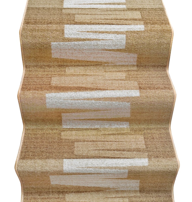 Biegacz Schodowy 67x100 cm 100% Made in Italy Burta Korytarz Kroki Efekt Barokowy Beżowy